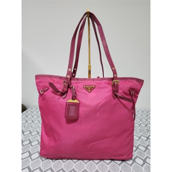 Authentic Prada Nylon Tessuto Tote Bag Pink - Picture 1 of 15